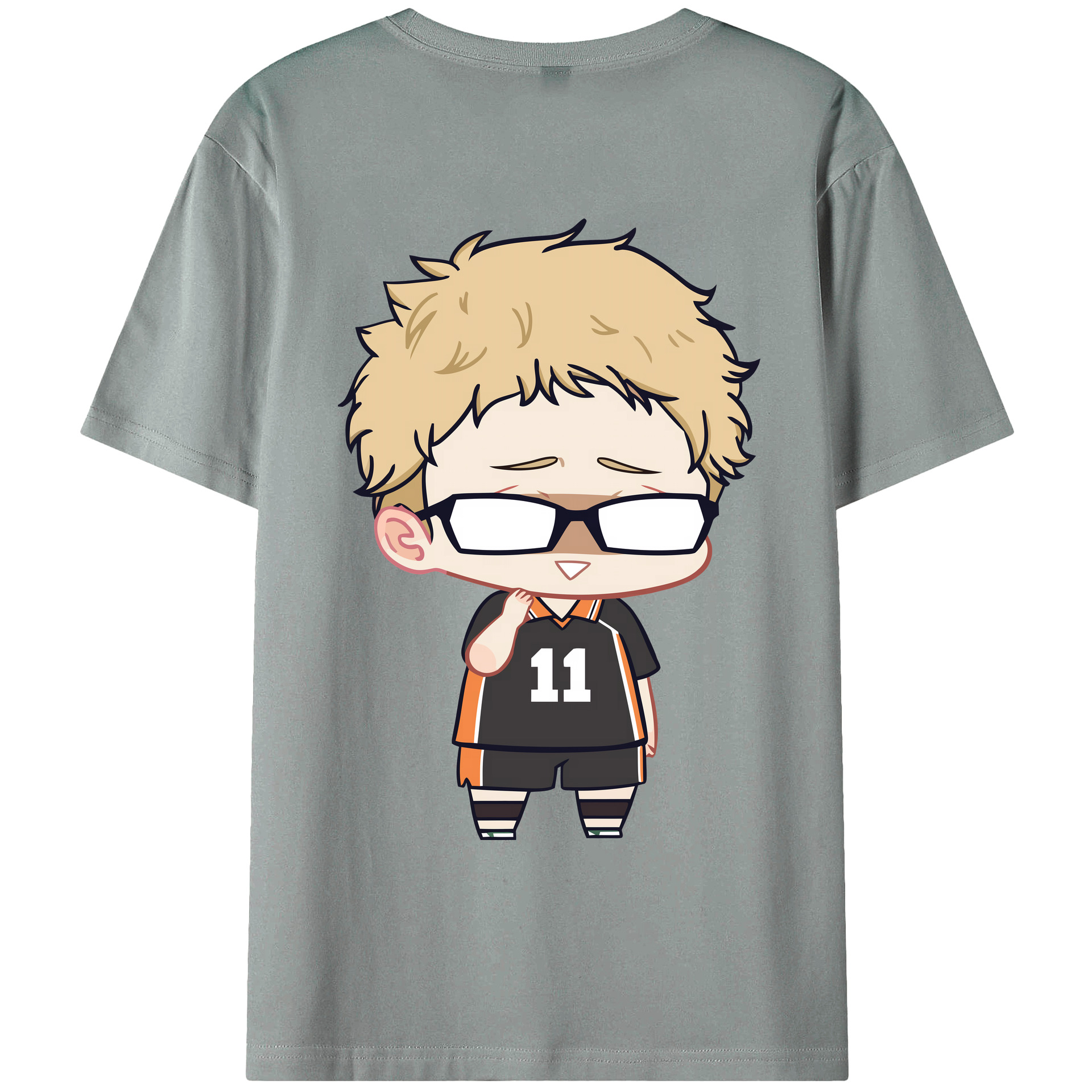 （画像用） ハイキュー!! Haikyu!! 綿100％ メンズ半袖Tシャツ（バックプリント） 通気性